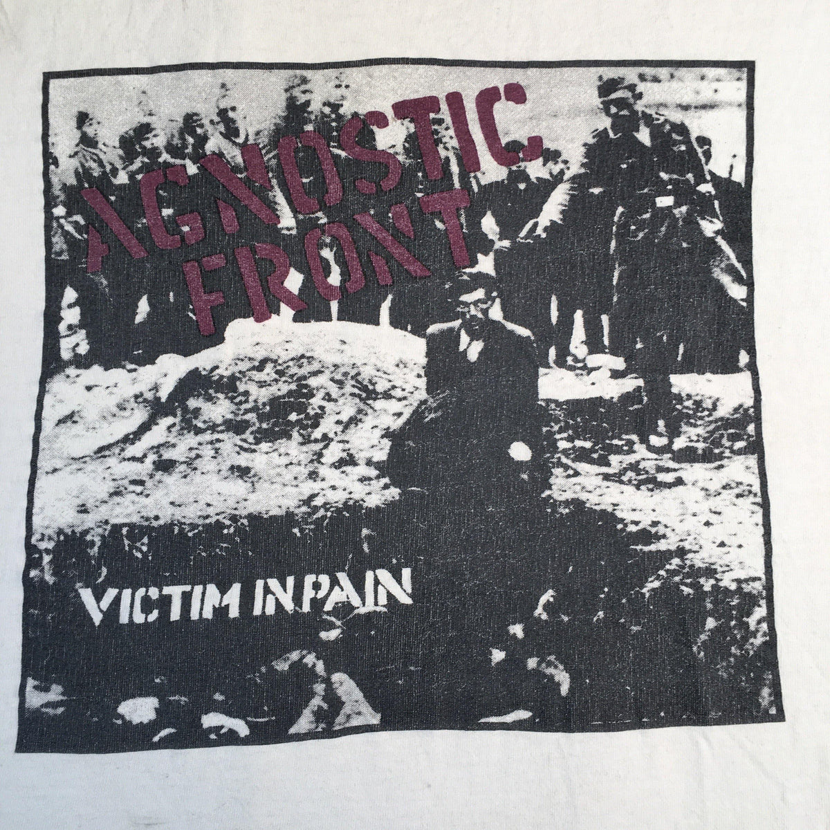 Vintage Original Agnostic Front Victim In Pain Shirt detail