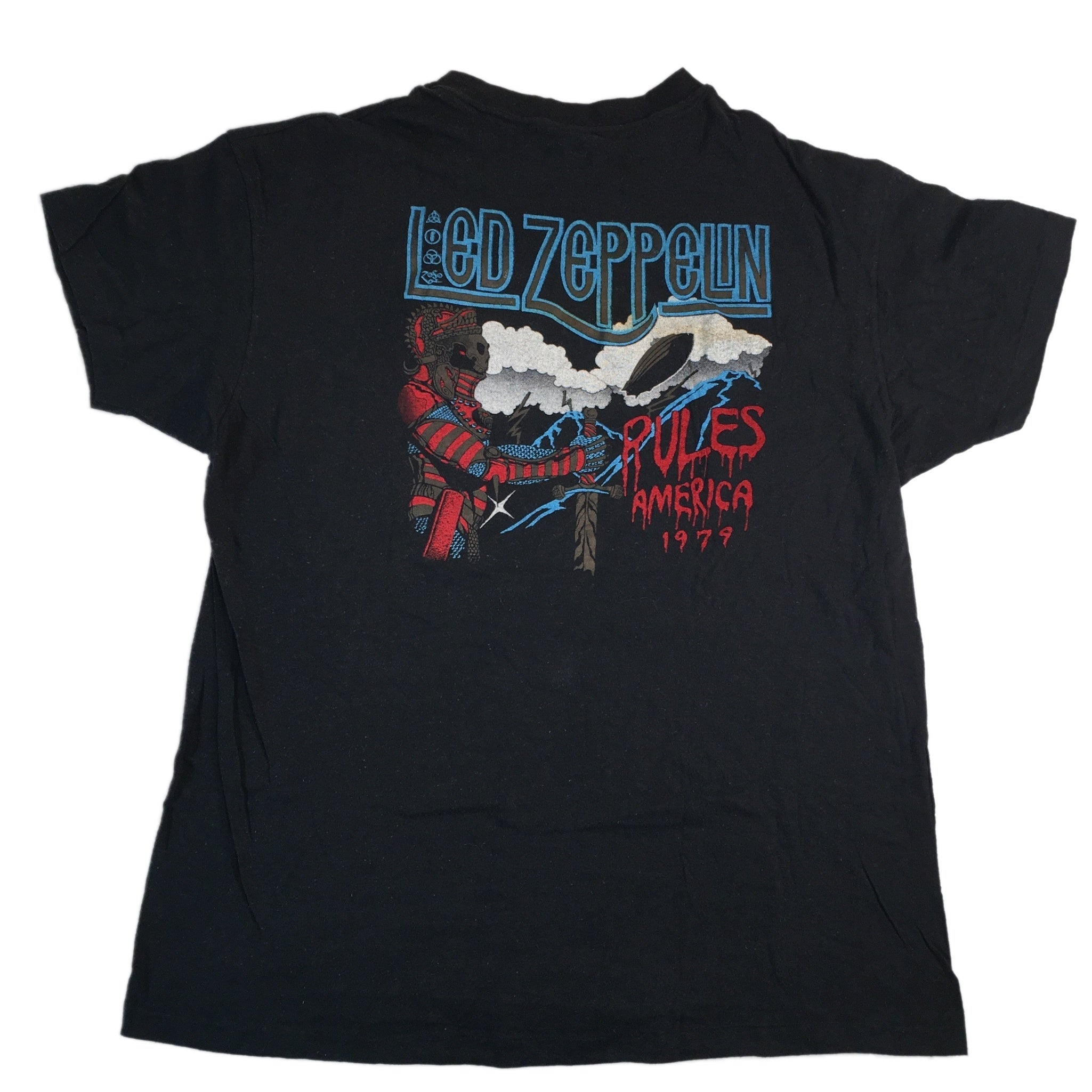 vintage 80s LED ZEPPELIN BLUE TIE DYED ICARUS 1984 SWAN SONG