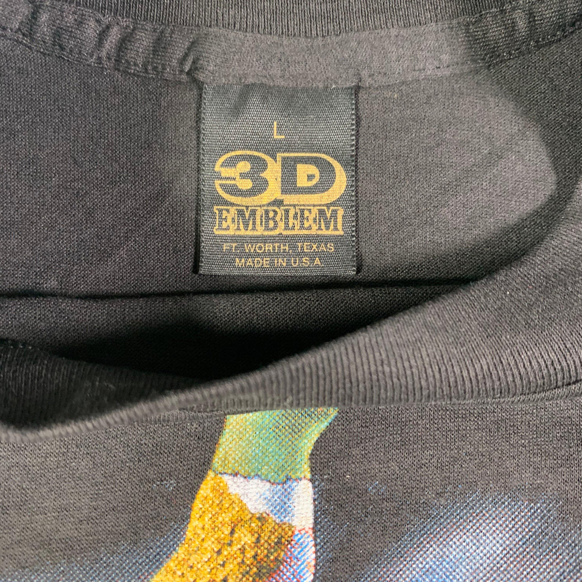 Vintage original 3D Emblem Down To Earth Pheasant Shirt Tag