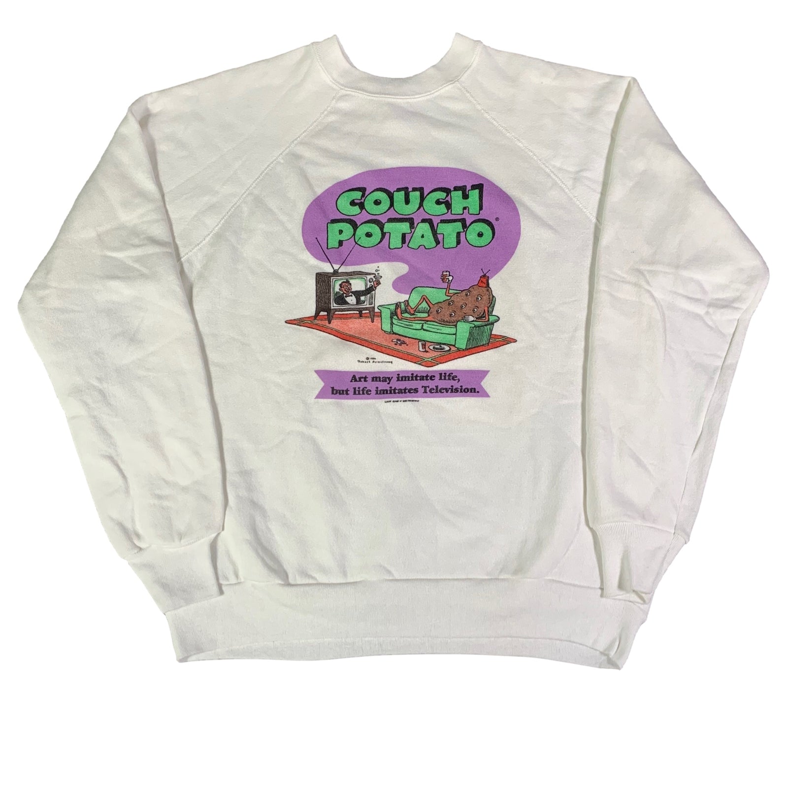 Vintage Robert Armstrong "Couch Potato" Crewneck Sweatshirt - jointcustodydc