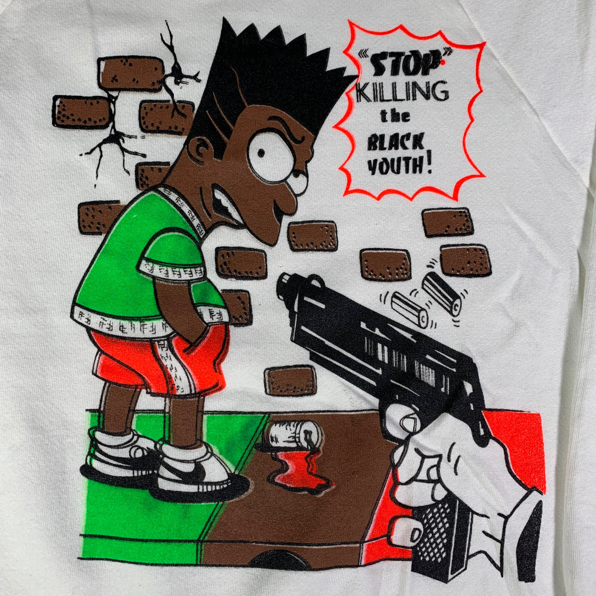 Vintage Bootleg Bart &quot;Stop Killing The Black Youth&quot; Crewneck Sweatshirt - jointcustodydc