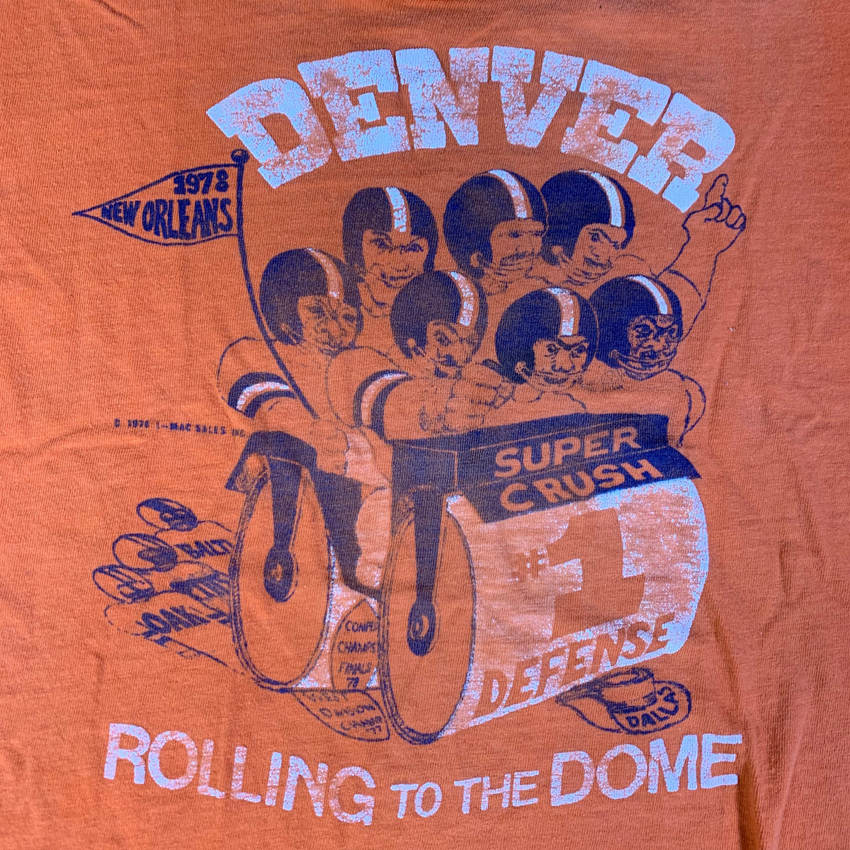 Vintage Denver Broncos &quot;Rolling To The Dome&quot; Kid&#39;s T-Shirt - jointcustodydc