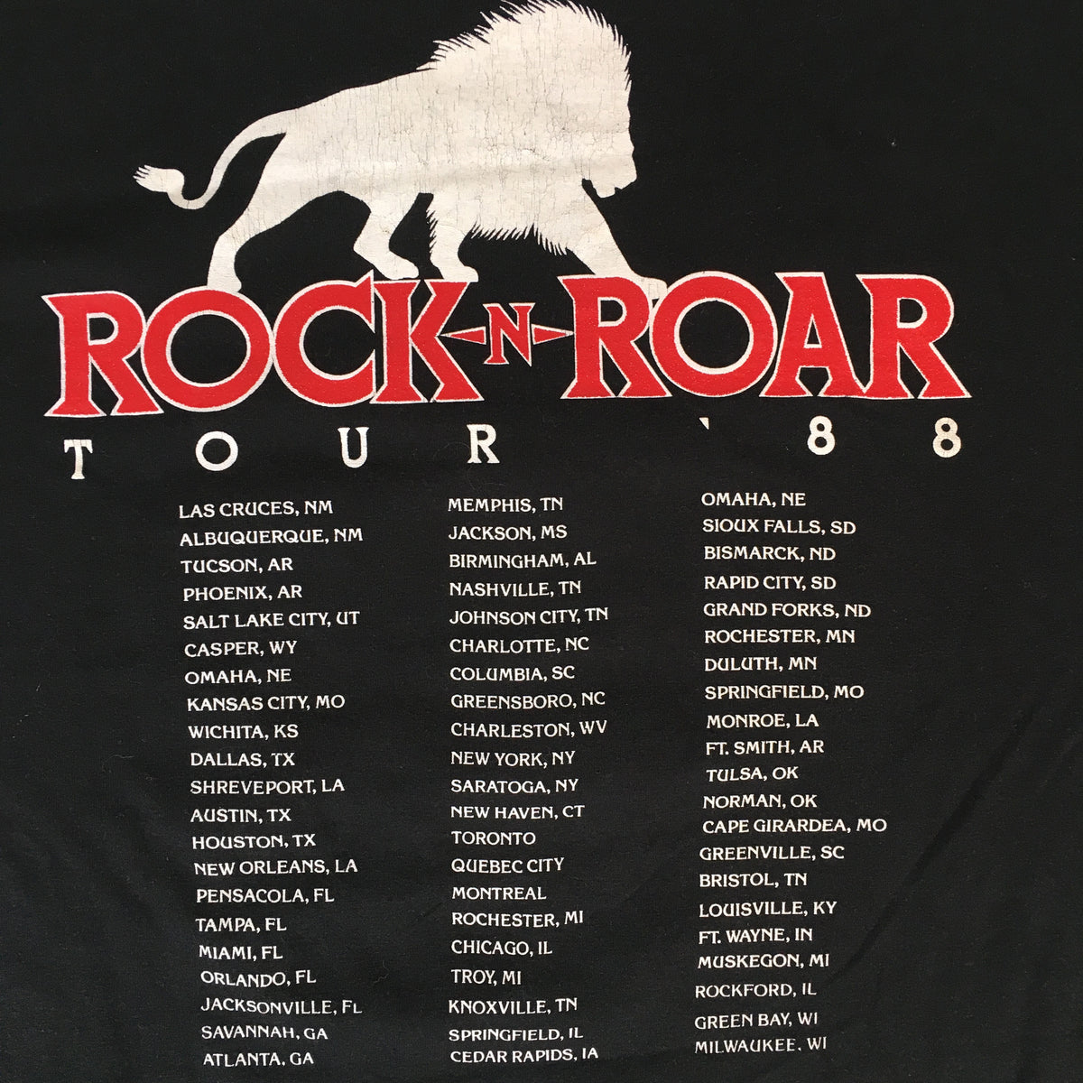 Vintage White Lion &quot;Rock N Roar&quot; T-Shirt - jointcustodydc
