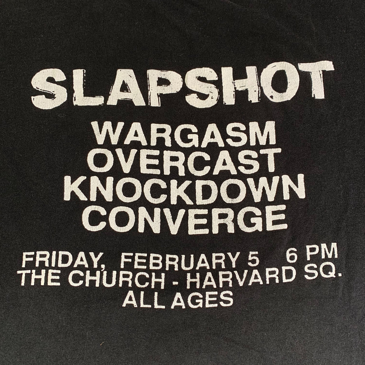 Vintage Slapshot &quot;All Ages: Overcast, Converge&quot; T-Shirt - jointcustodydc