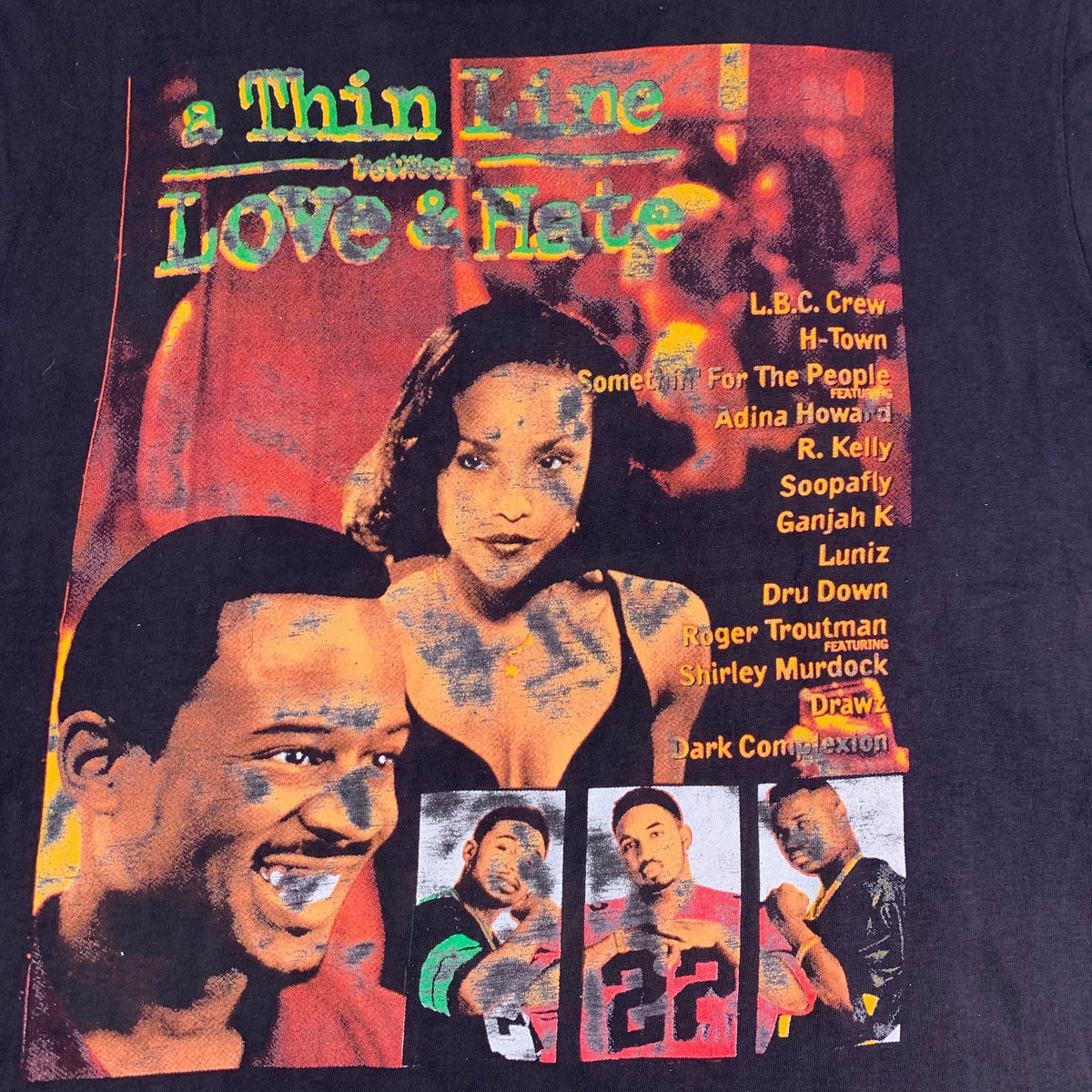 Vintage 1996 A Thin Line Between Love And Hate &quot;H-Town&quot; T-Shirt - jointcustodydc