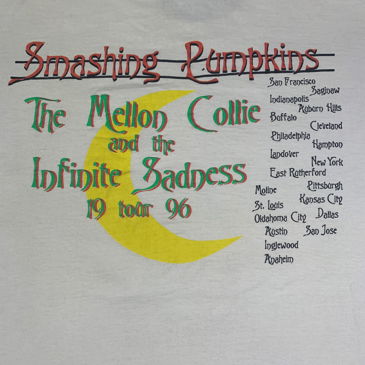 Vintage Smashing Pumpkins &quot;The Mellon Collie And The Infinite Sadness&quot; T-Shirt - jointcustodydc