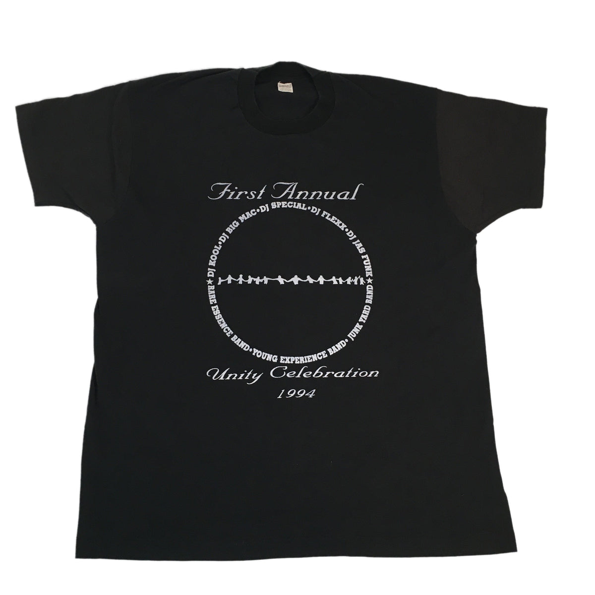 Vintage Rare Essence Junkyard Band DJ Kool Unity Celebration &quot;1994&quot; T-Shirt - jointcustodydc