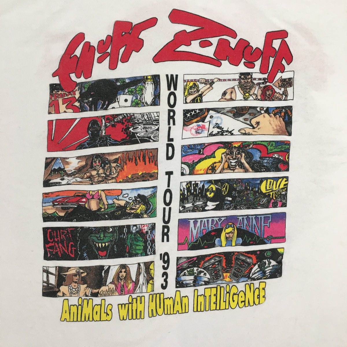 Vintage Enuff Z&#39;Nuff &quot;Animals With Human Intelligence&quot; T-Shirt - jointcustodydc