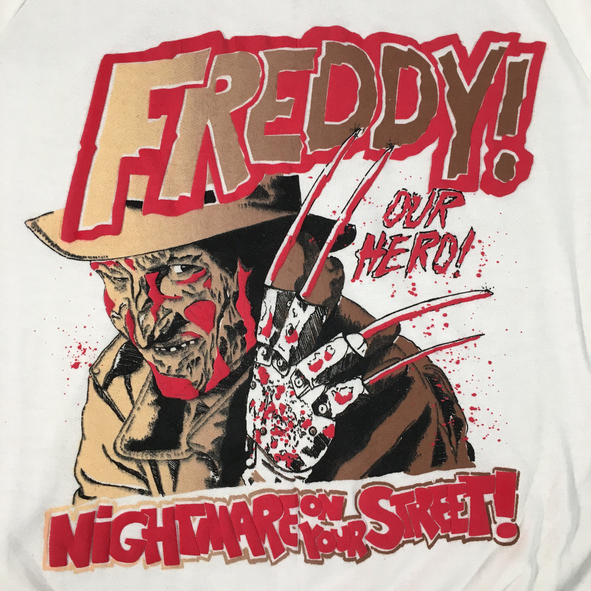 Vintage Freddy Krueger &quot;Nightmare On Your Street!&quot; Crewneck - jointcustodydc