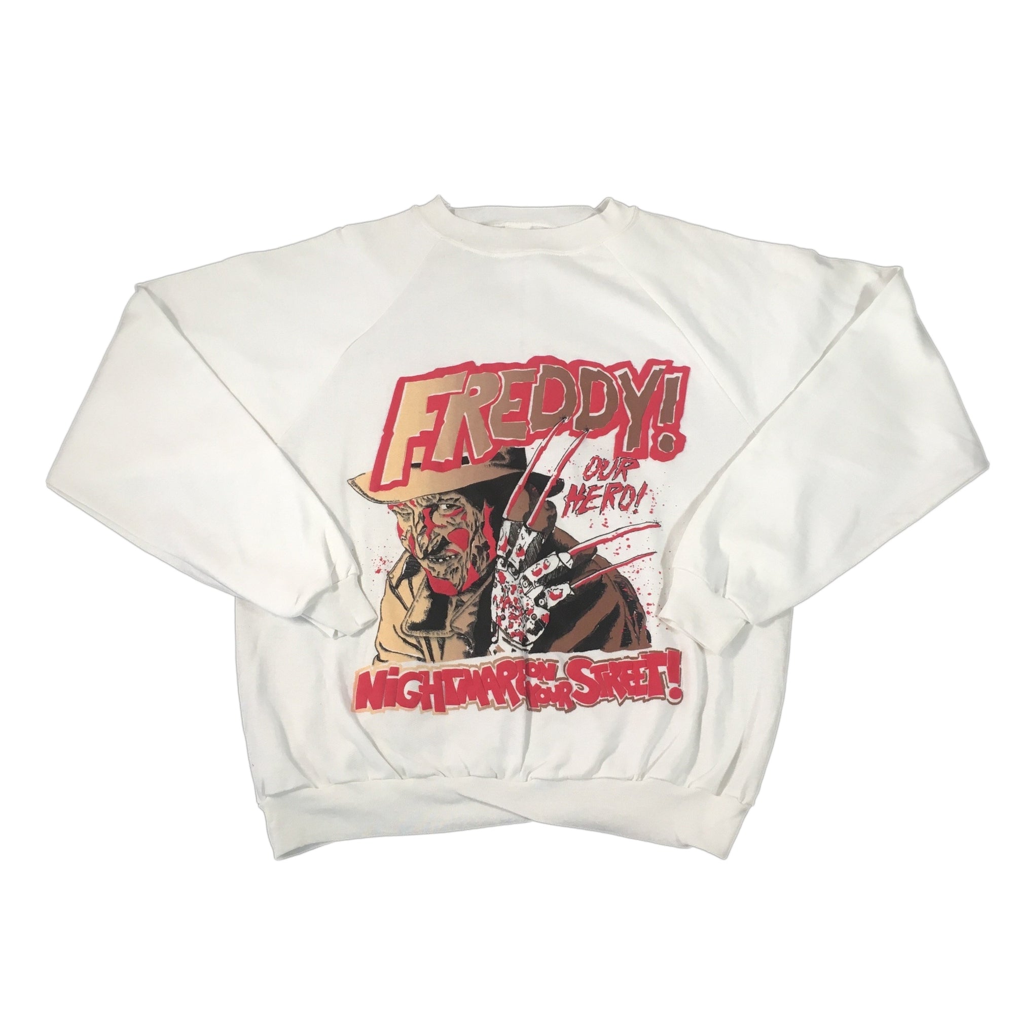 Vintage Freddy Krueger "Nightmare On Your Street!" Crewneck - jointcustodydc