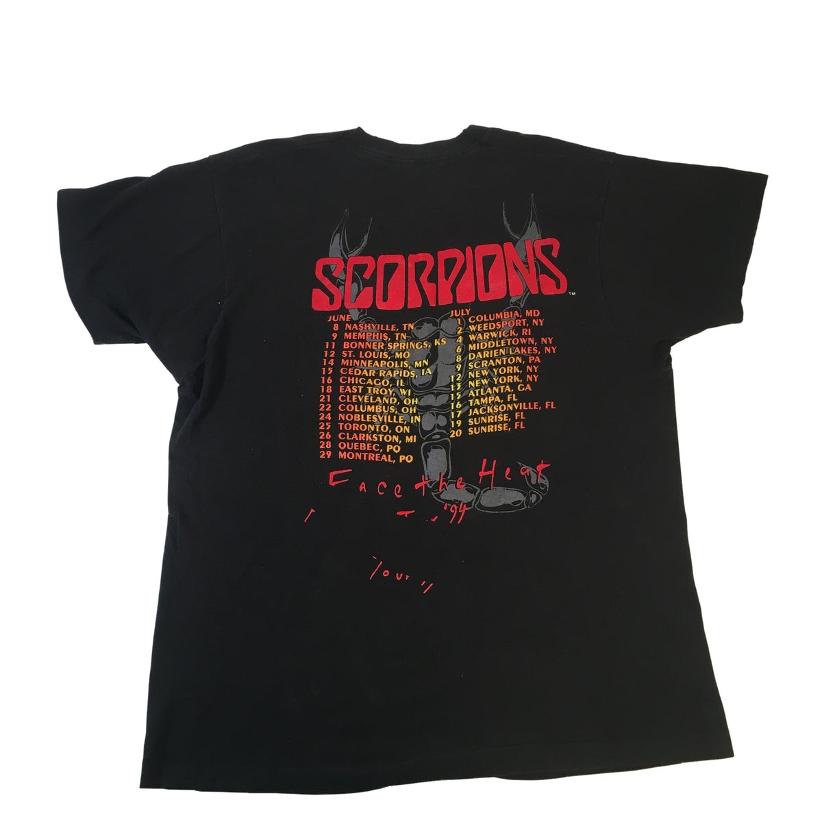 Vintage Scorpions &quot;Face The Heat&quot; T-Shirt - jointcustodydc