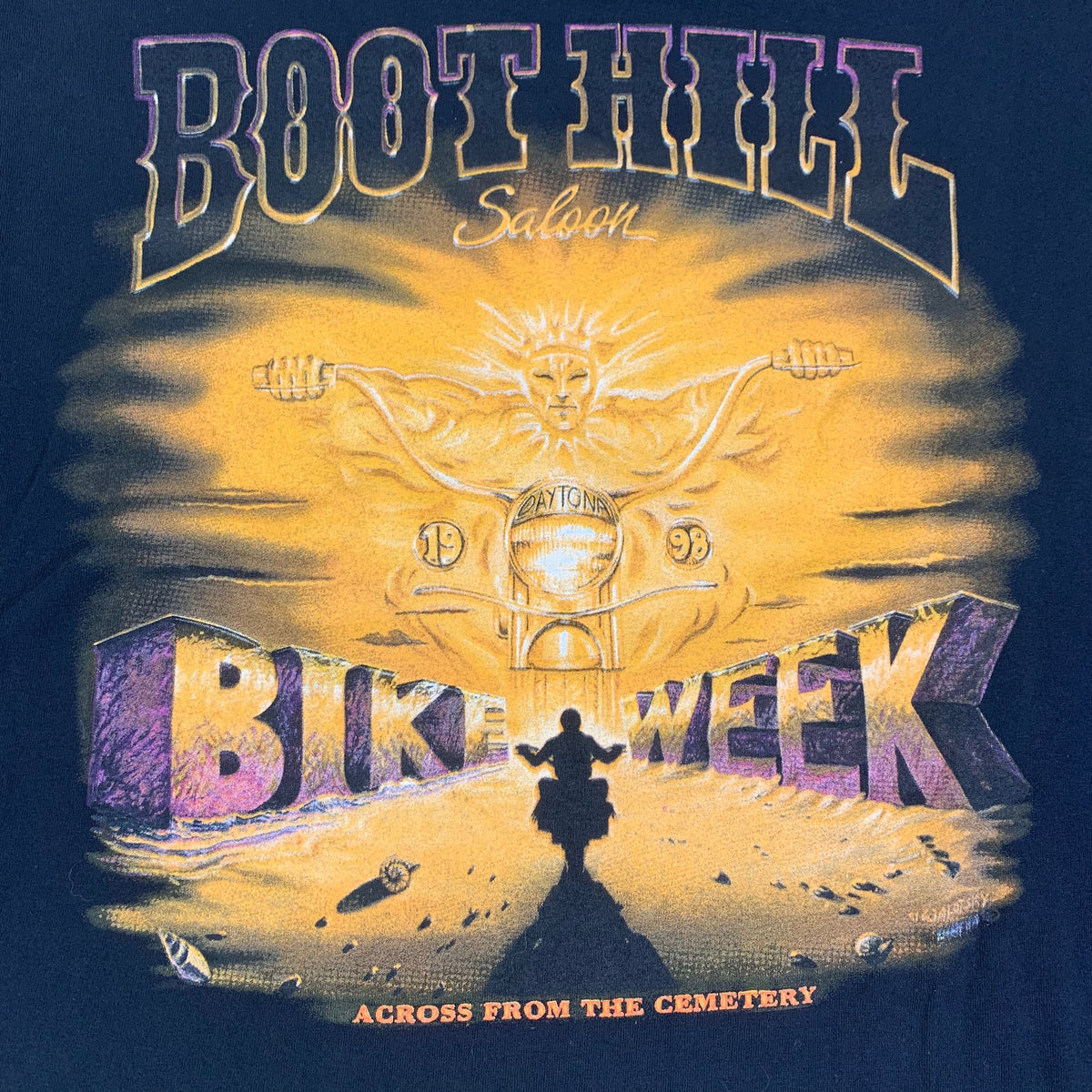 Vintage Boot Hill Saloon &quot;Bike Week 98&quot; T-Shirt - jointcustodydc