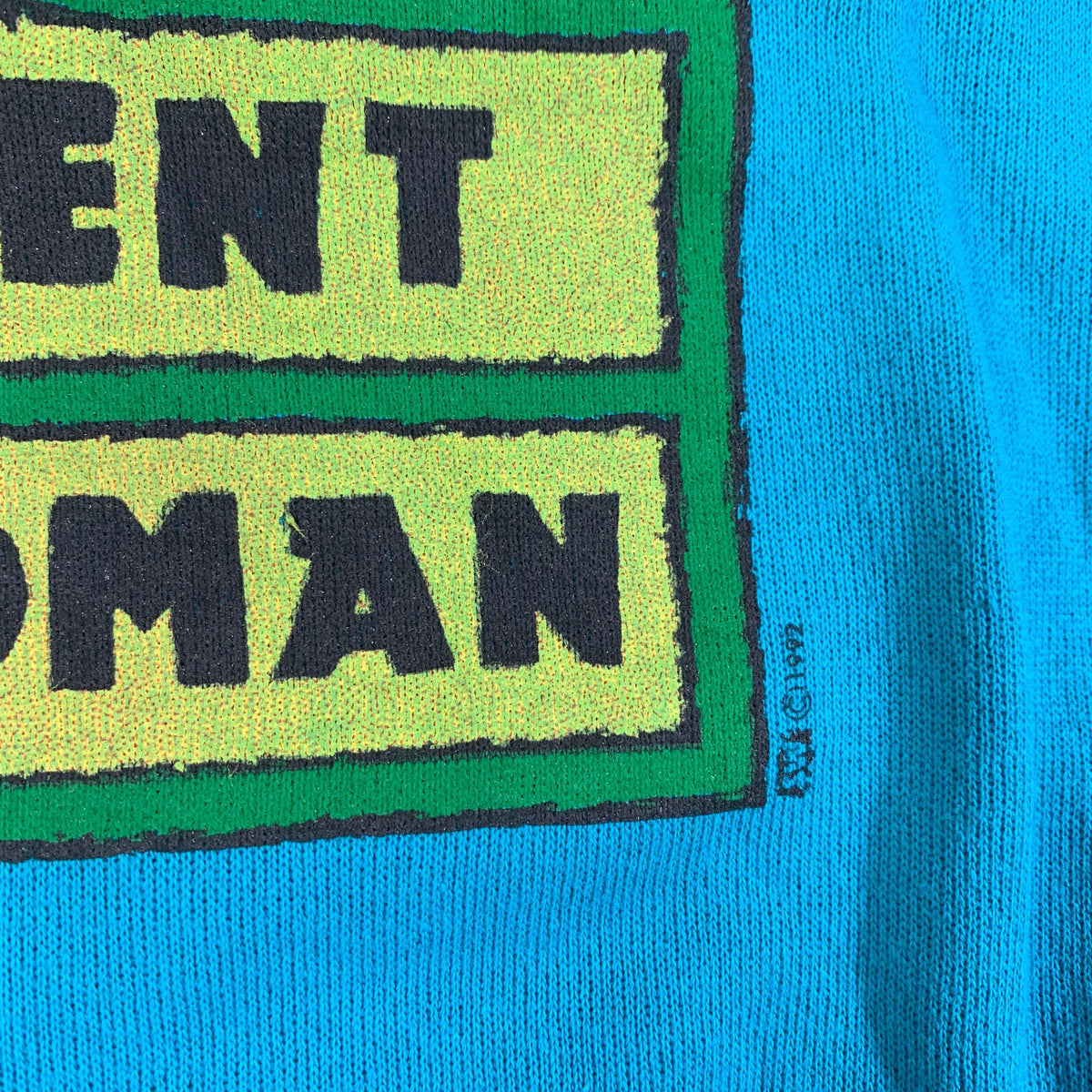 Vintage original 100 percent Black Woman crewneck sweatshirt detail