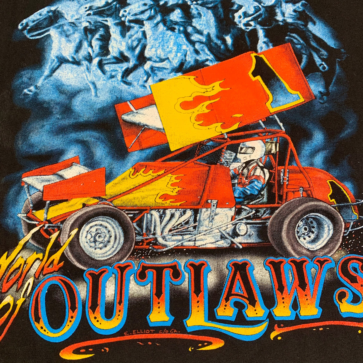 Vintage World Of Outlaws &quot;1990&quot; T-Shirt - jointcustodydc