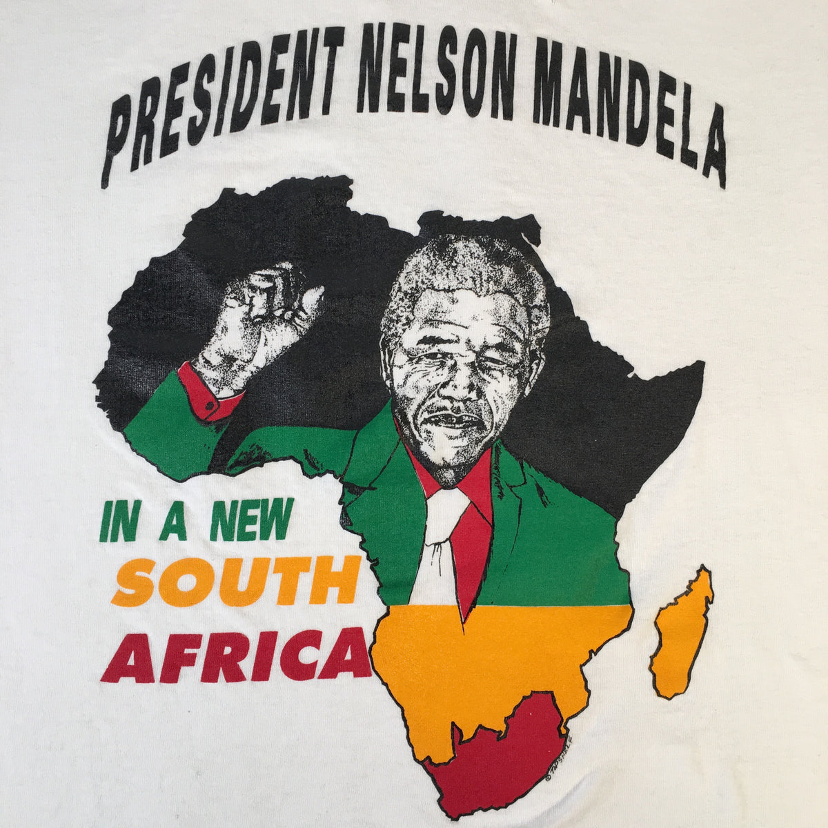 Vintage President Nelson Mandela &quot;South Africa&quot; T-Shirt - jointcustodydc