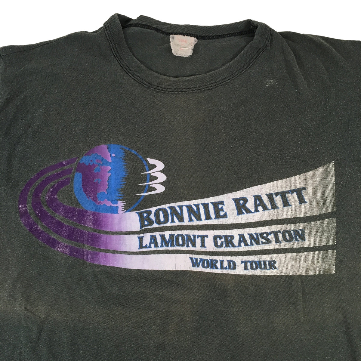 Vintage Bonnie Raitt &amp; Lamont Cranston &quot;BR + LC&quot; T-Shirt - jointcustodydc