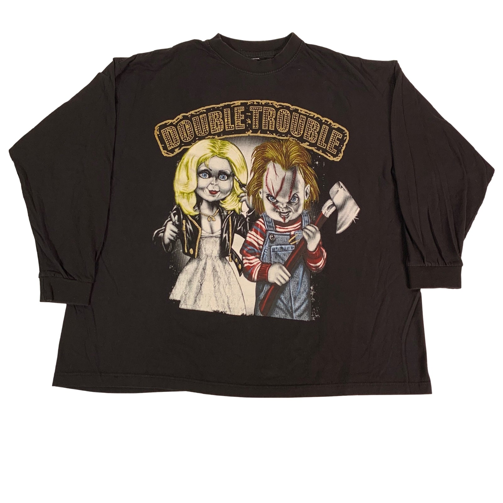 Vintage Bride Of Chucky "Double Trouble" Long Sleeve Shirt - jointcustodydc
