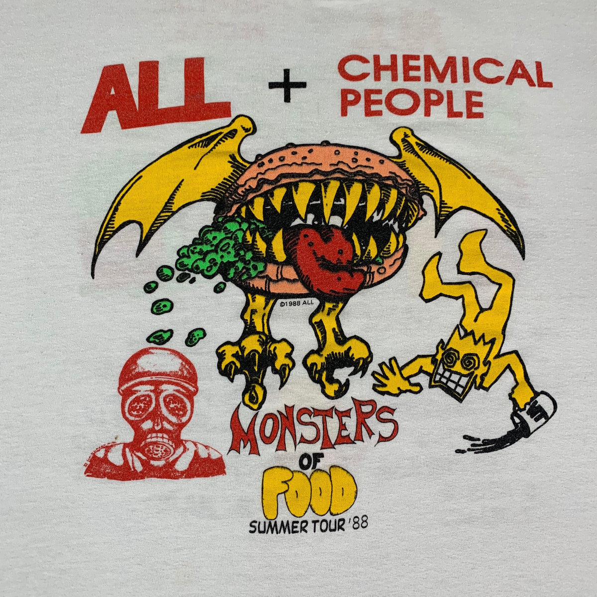 Vintage ALL + Chemical People &quot;Monsters Of Food&quot; T-Shirt - jointcustodydc