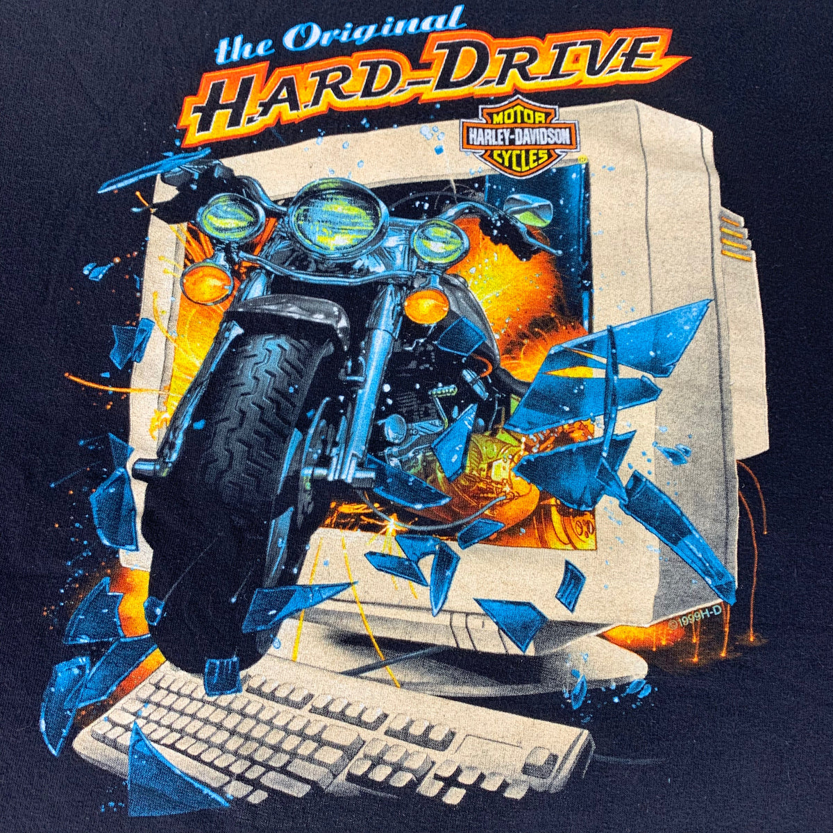 Vintage Harley-Davidson &quot;Hard-Drive&quot; T-Shirt - jointcustodydc