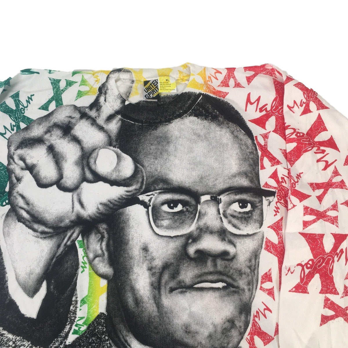Vintage Malcolm X &quot;All Over Print&quot; Crewneck - jointcustodydc