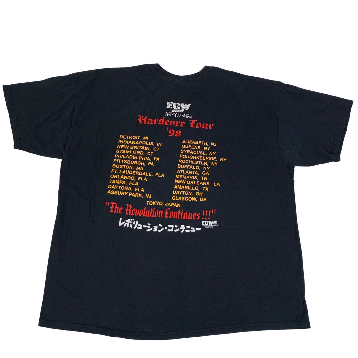 Vintage ECW Japan &quot;Hard Core Cafe&quot; Tour T-Shirt - jointcustodydc