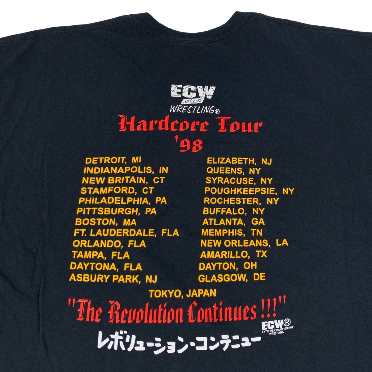 Vintage ECW Japan &quot;Hard Core Cafe&quot; Tour T-Shirt - jointcustodydc