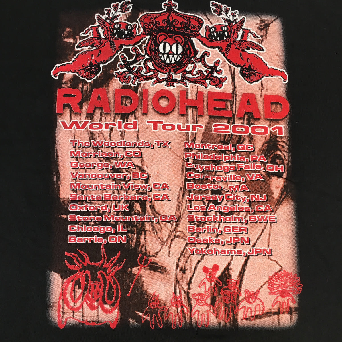 Vintage Radiohead &quot;2001&quot; T-Shirt - jointcustodydc