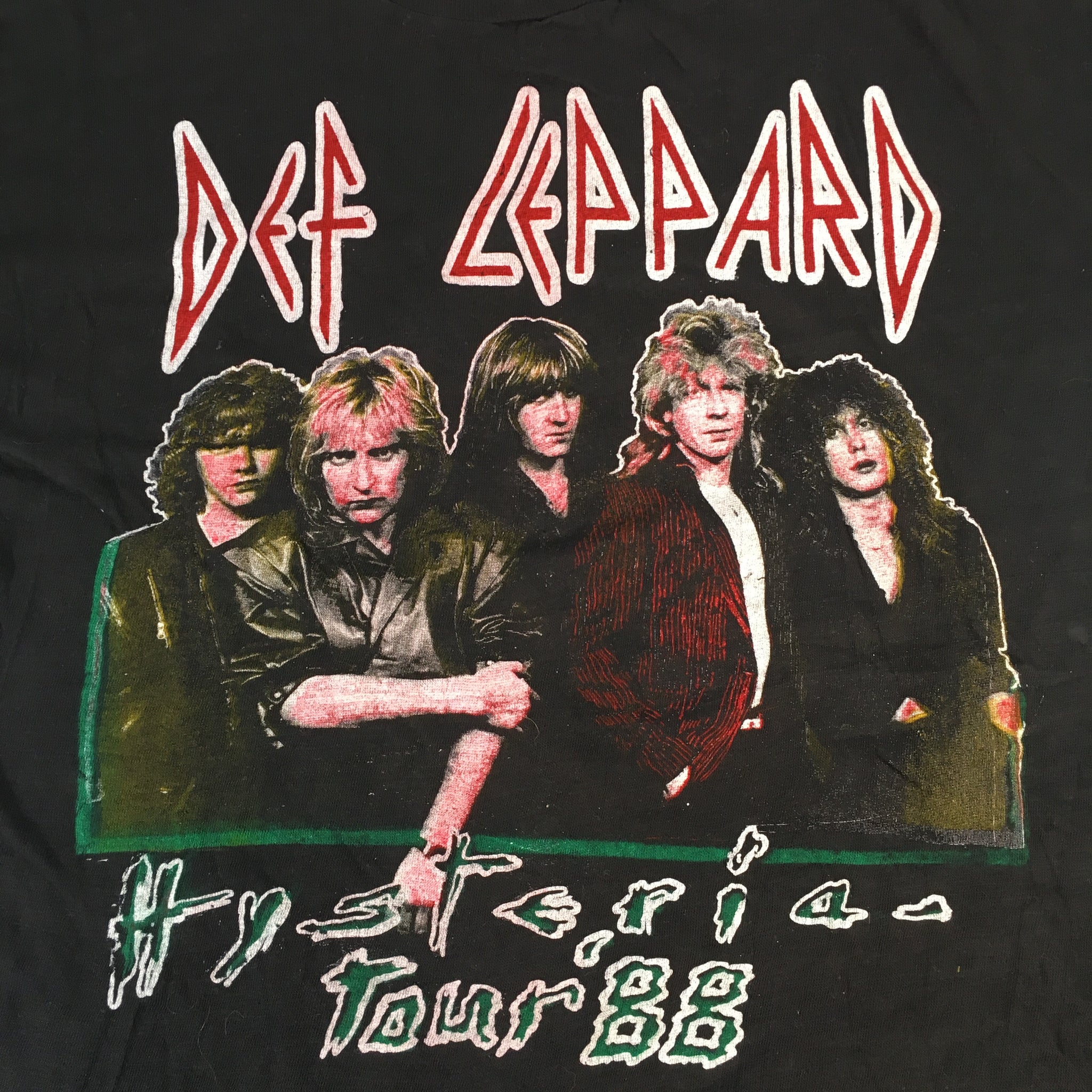 Camiseta Def Leppard Hysteria '88 | Rock Off | Oficial | Mangas Cortas | Hombre
