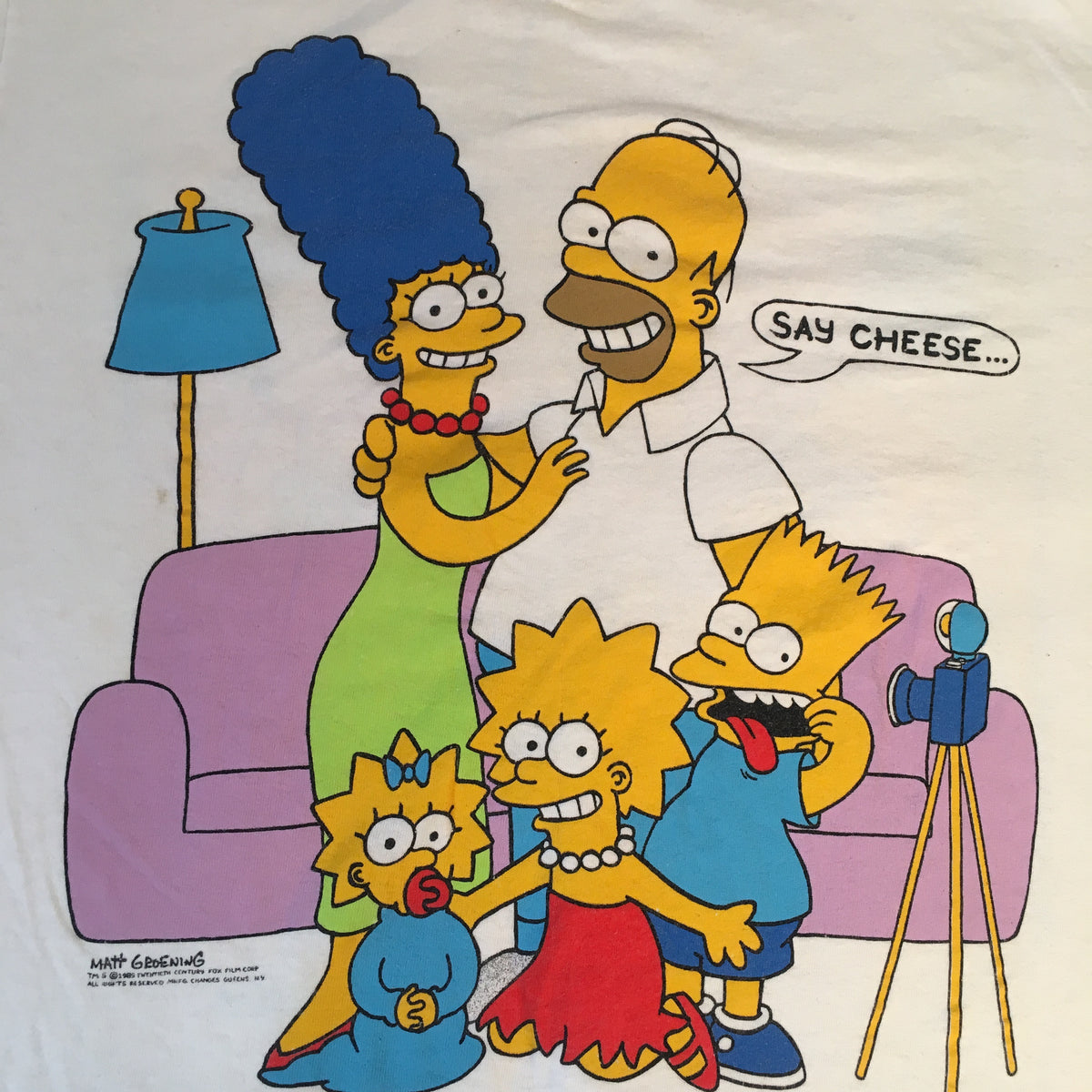 Vintage The Simpsons &quot;Family Photo&quot; T-Shirt - jointcustodydc