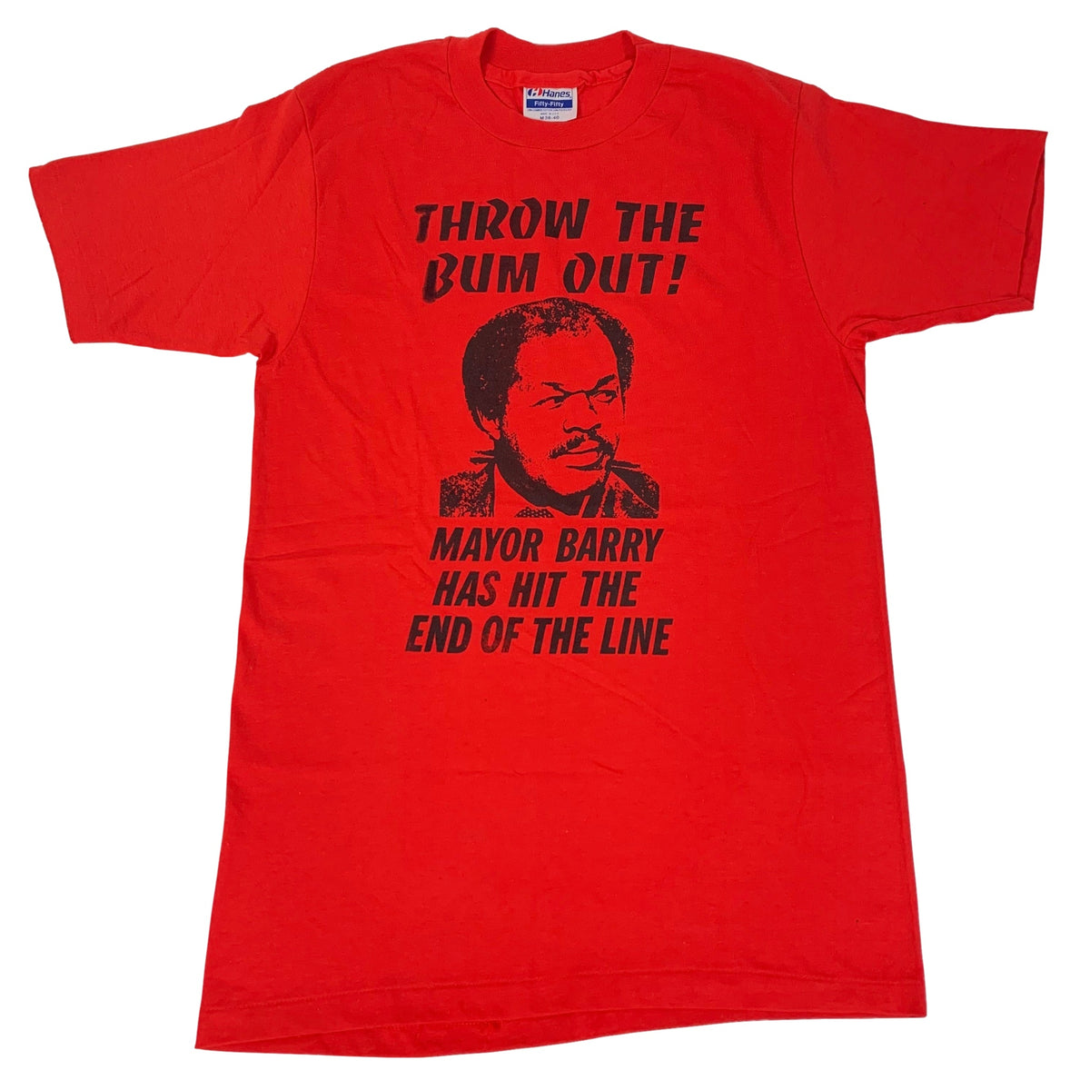 Vintage Marion Barry &quot;Throw The Bum Out!&quot; T-Shirt - jointcustodydc