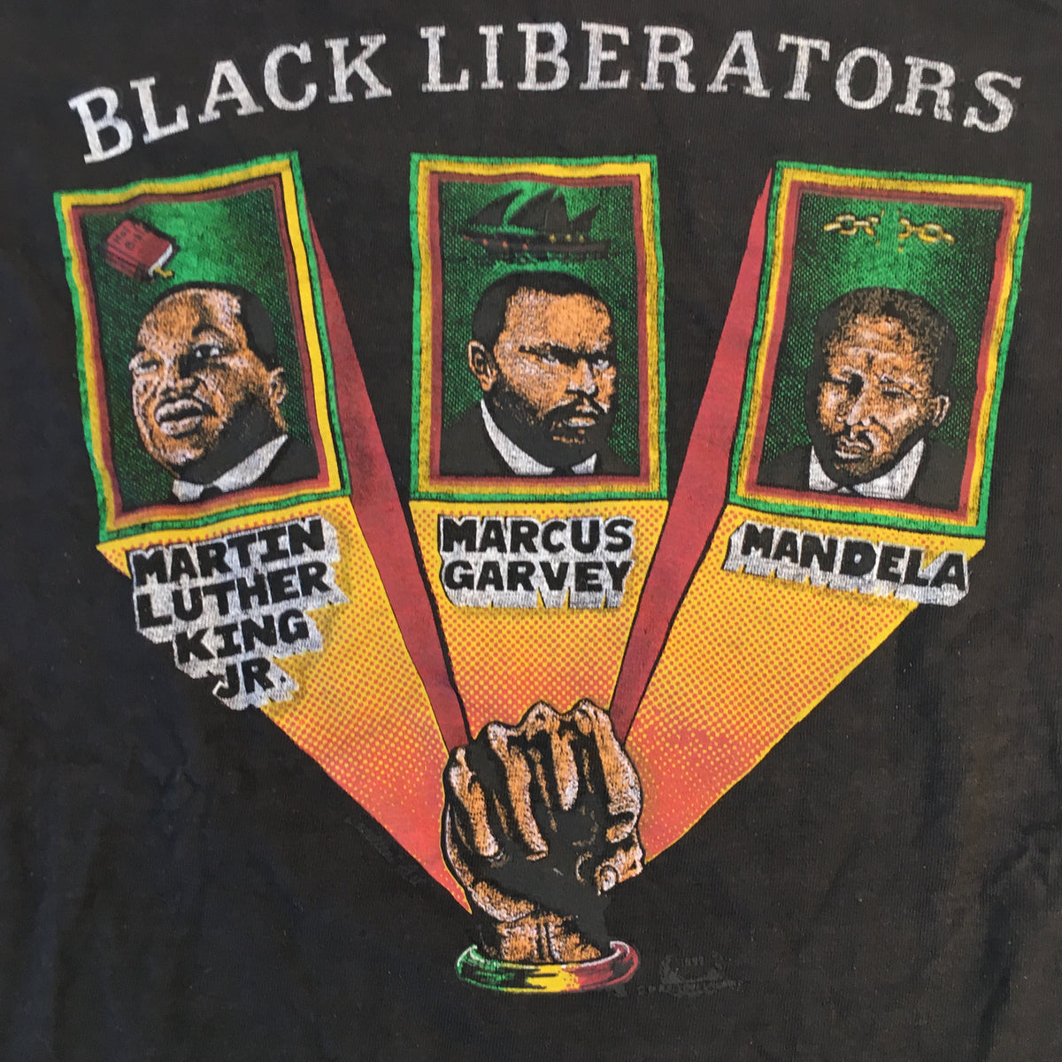 Vintage Black Liberators &quot;MLK Garvey Mandela&quot; T-Shirt - jointcustodydc
