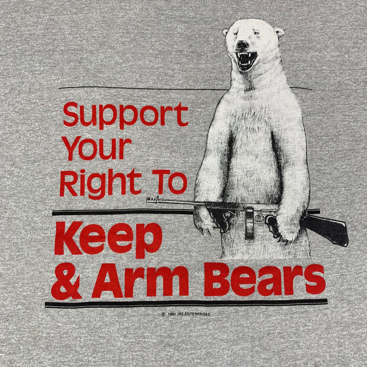 Vintage Keep &amp; Arm Bears &quot;Support Your Right&quot; Ringer T-Shirt - jointcustodydc