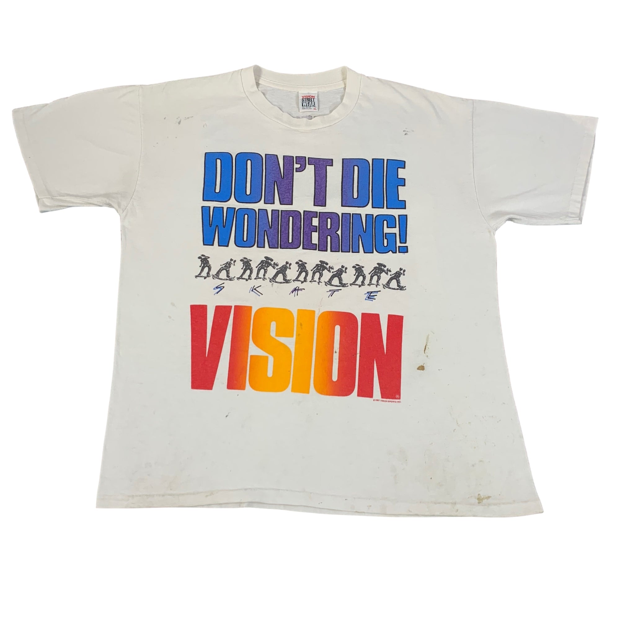 Vintage Vision Street Wear "Don't Die Wondering!" T-Shirt - jointcustodydc