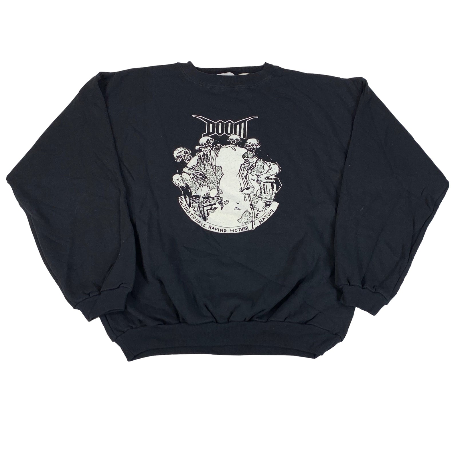 Vintage Doom "Multinationals, Raping Mother Nature" Crewneck Sweatshirt - jointcustodydc