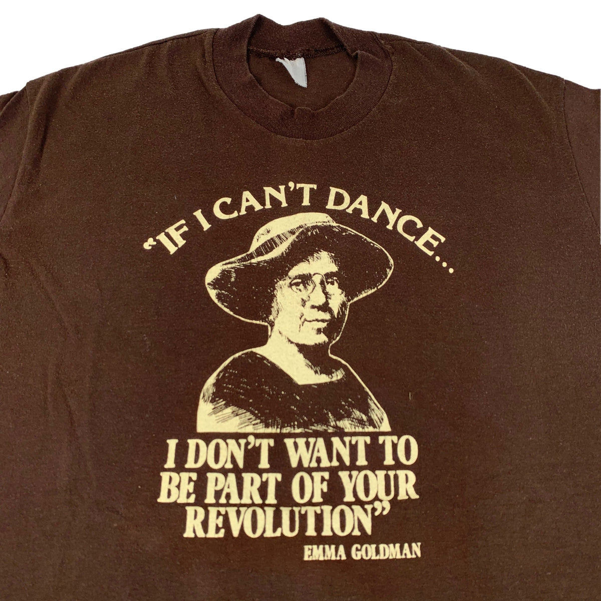 Vintage Emma Goldman &quot;If I Can&#39;t Dance...&quot; T-Shirt - jointcustodydc