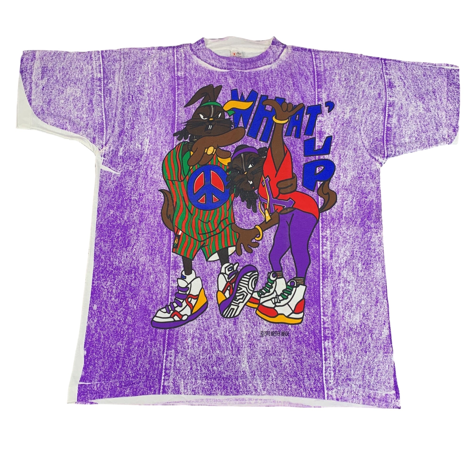 Vintage Looney Tunes "What' Up" All Over Print T-Shirt - jointcustodydc