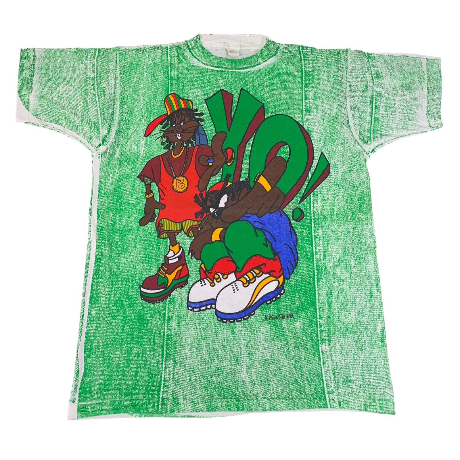 Vintage Looney Tunes "YO!" All Over Print T-Shirt - jointcustodydc