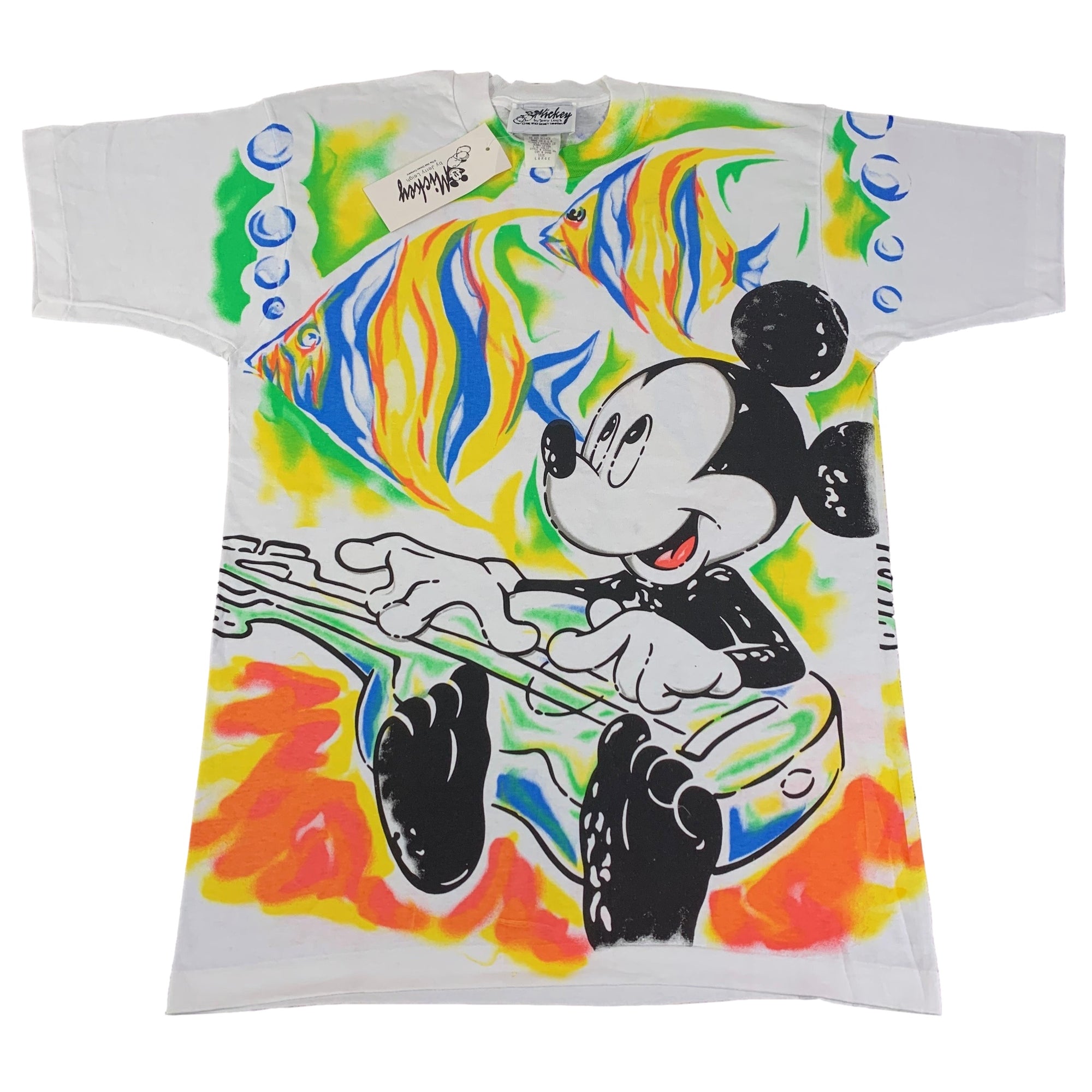 Vintage Mickey Mouse By Jerry Leigh "Disney" All Over Print T-Shirt - jointcustodydc