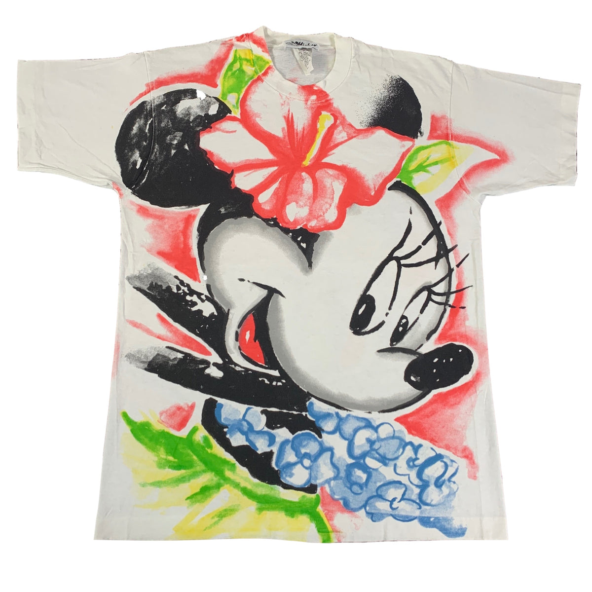 Vintage Mickey Mouse By Jerry Leigh &quot;Minnie Mouse&quot; All Over Print T-Shirt - jointcustodydc