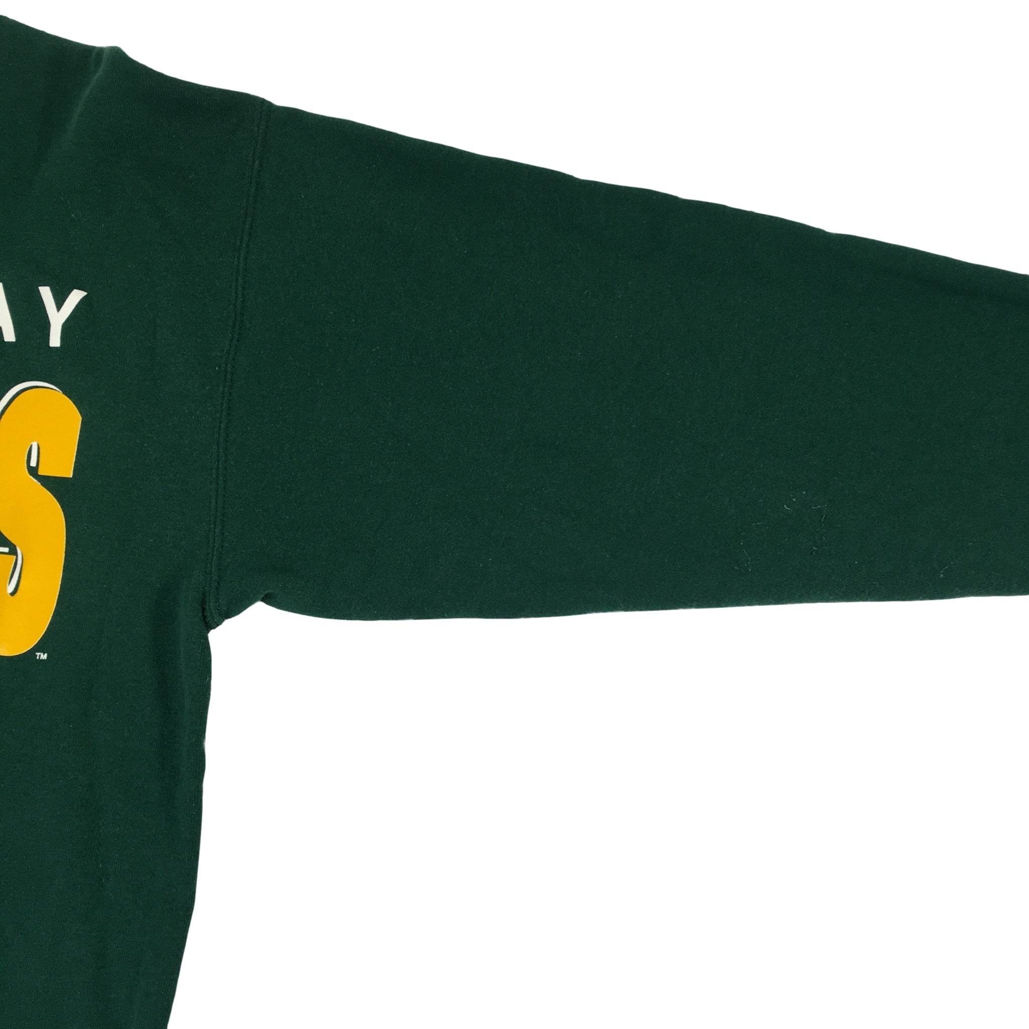 Green Bay Packers Crest Crewneck from Homage. | Officially Licensed Vintage NFL Apparel from Homage Pro Shop.