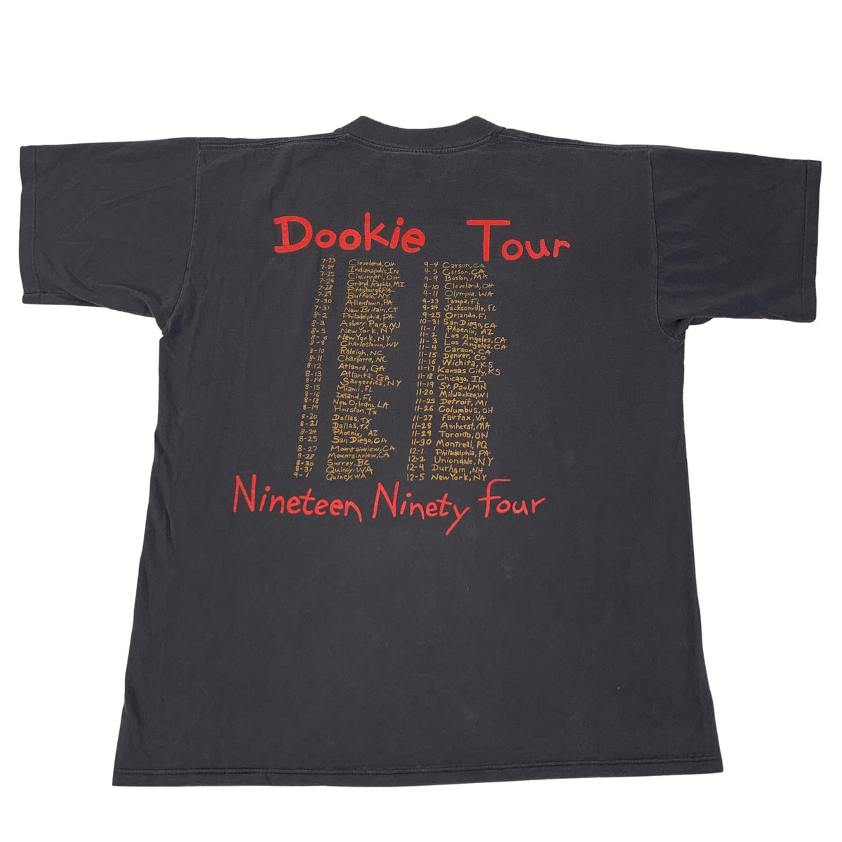 Vintage Green Day &quot;Dookie Tour 1994&quot; T-Shirt - jointcustodydc