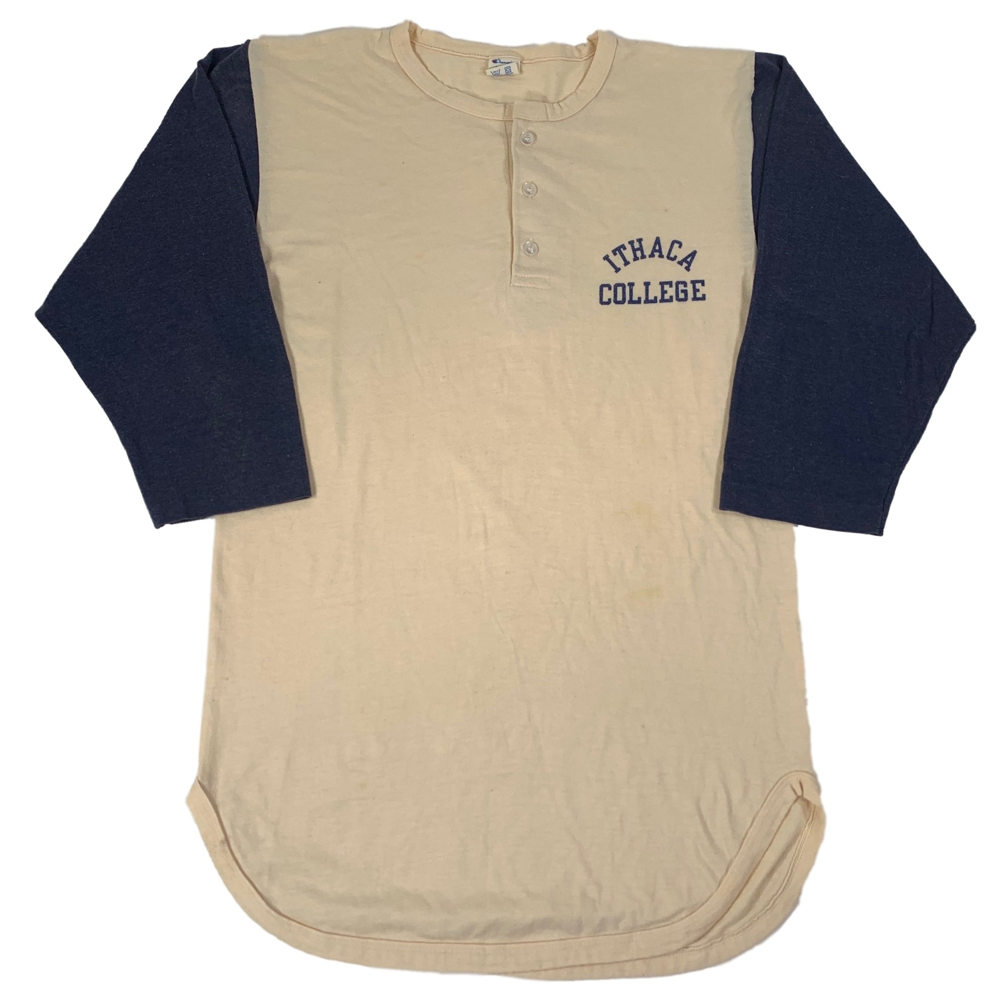 Vintage Champion "Ithaca College" 3/4 Henley Shirt - jointcustodydc
