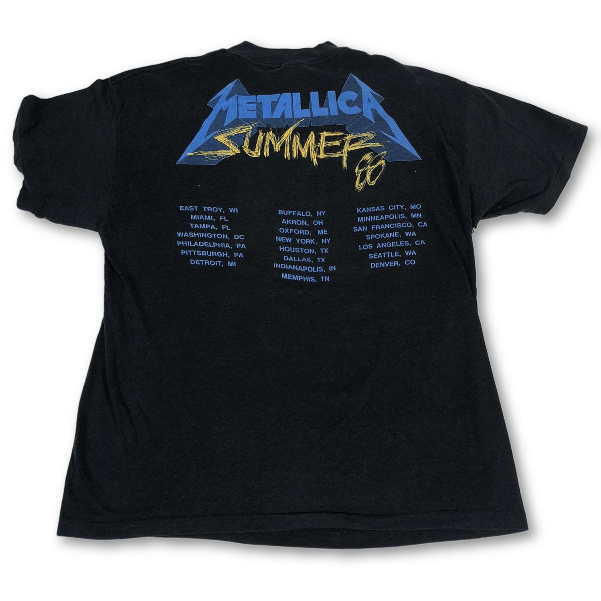 Vintage Metallica &quot;Damaged Justice&quot; Summer &#39;88 Tour T-Shirt - jointcustodydc