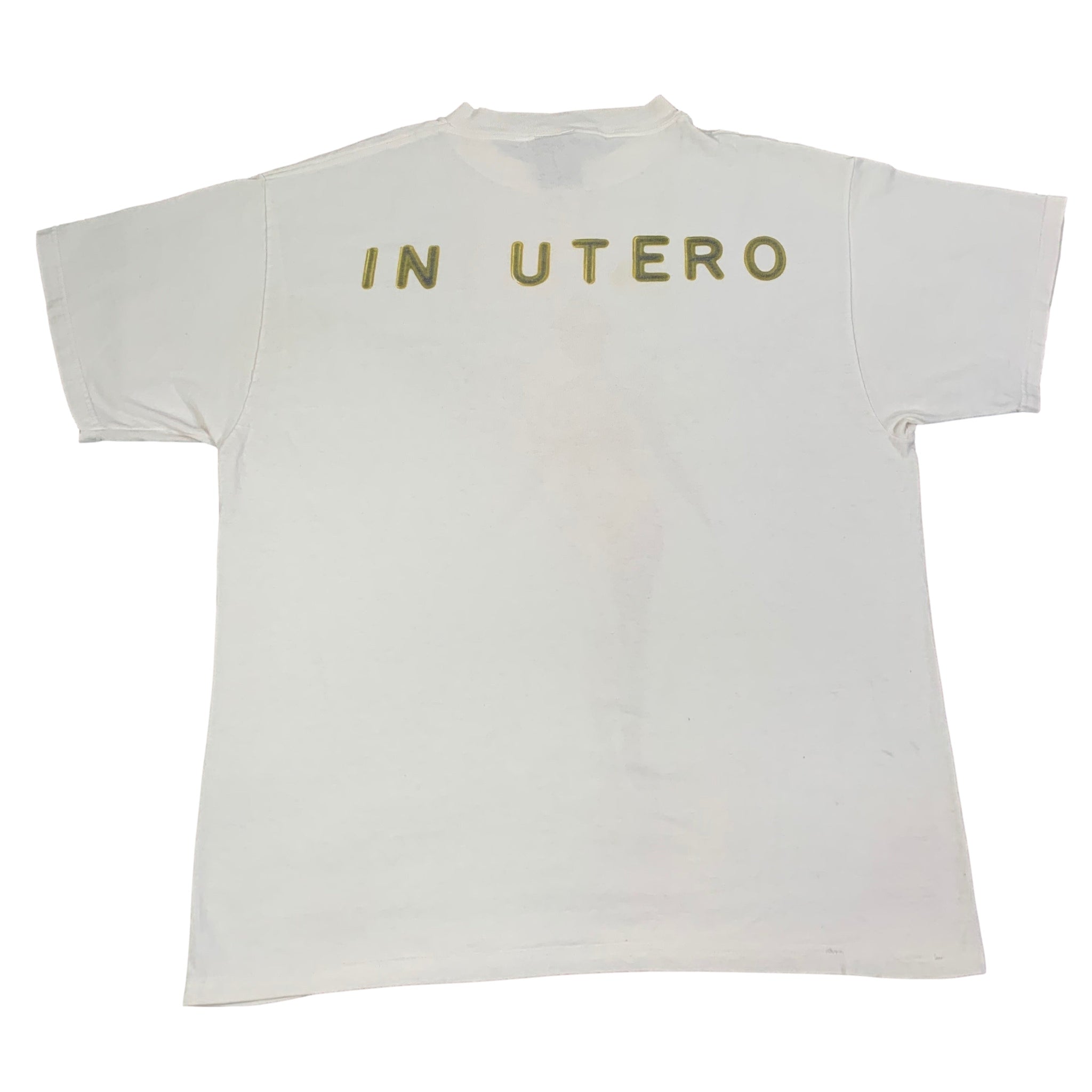 T-shirt Coton Effiloché T-shirt Nirvana In Utero - Vintage White Groupie Officiel Amplified Vêtement Groupe Rock Vintage T-shirt Coton Effiloché T-shirt Nirvana In Utero - Vintage White Groupie Officiel Amplified Vêtement Groupe Rock Vintage