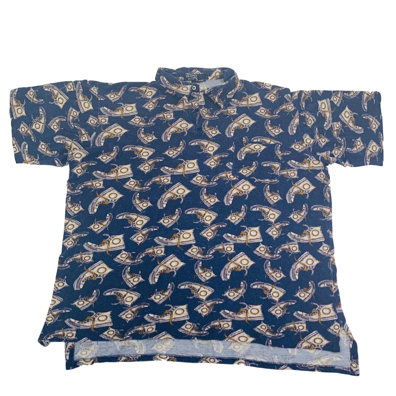 Vintage Polo Ralph Lauren "Sneaker" All Over Print Shirt - jointcustodydc