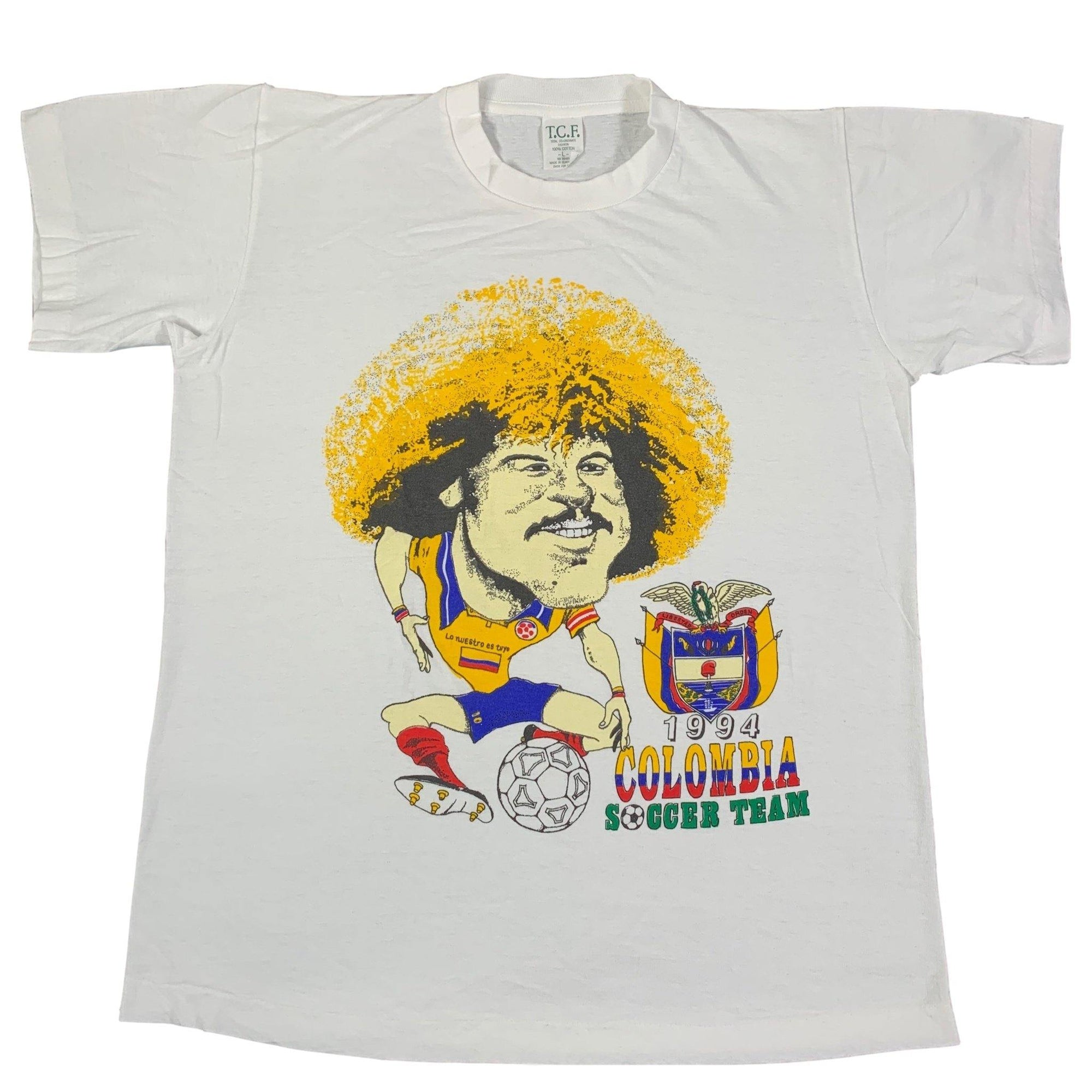 Vintage Carlos Valderrama "Colombia" T-Shirt - jointcustodydc