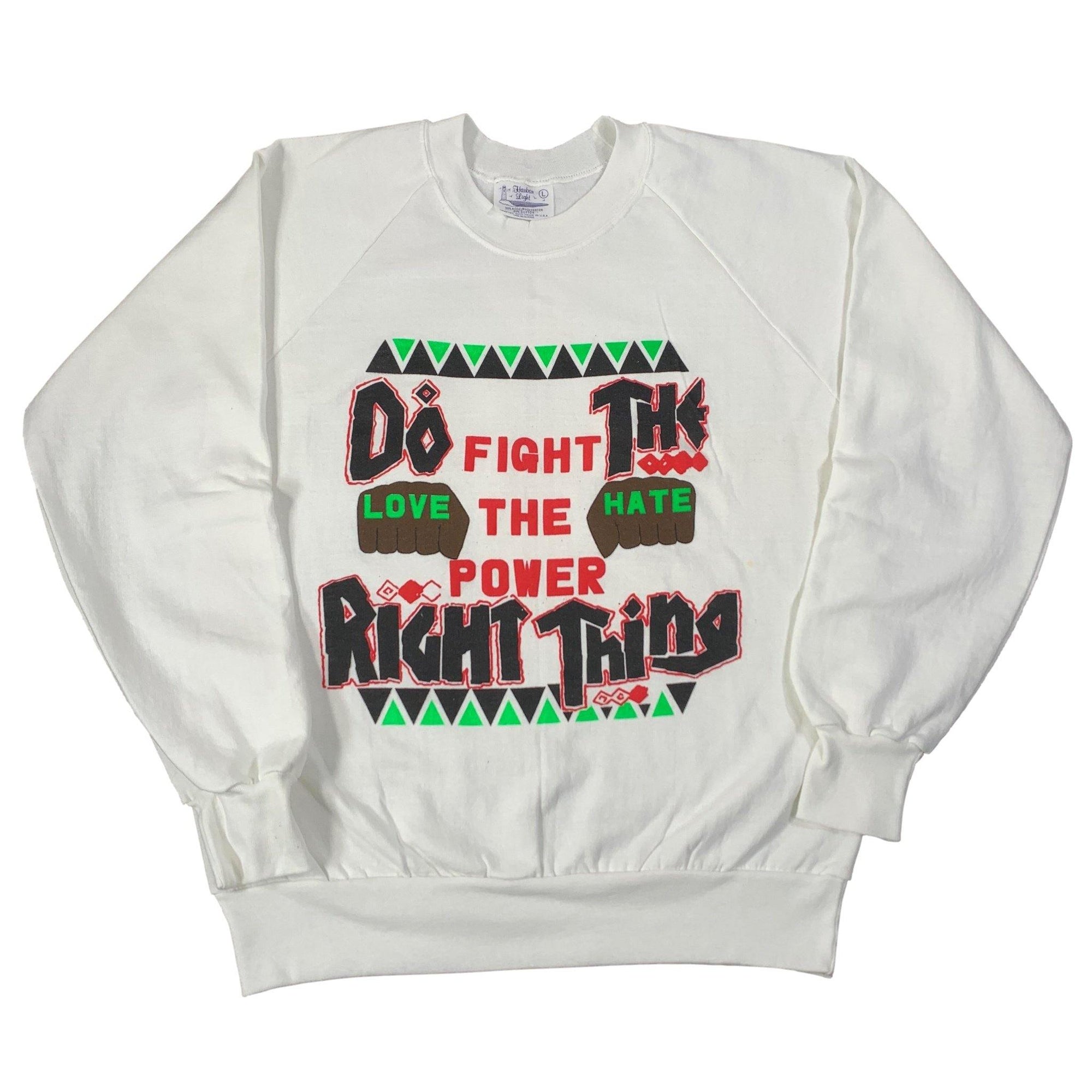 Vintage Do The Right Thing "Fight The Power" Crewneck Sweatshirt - jointcustodydc