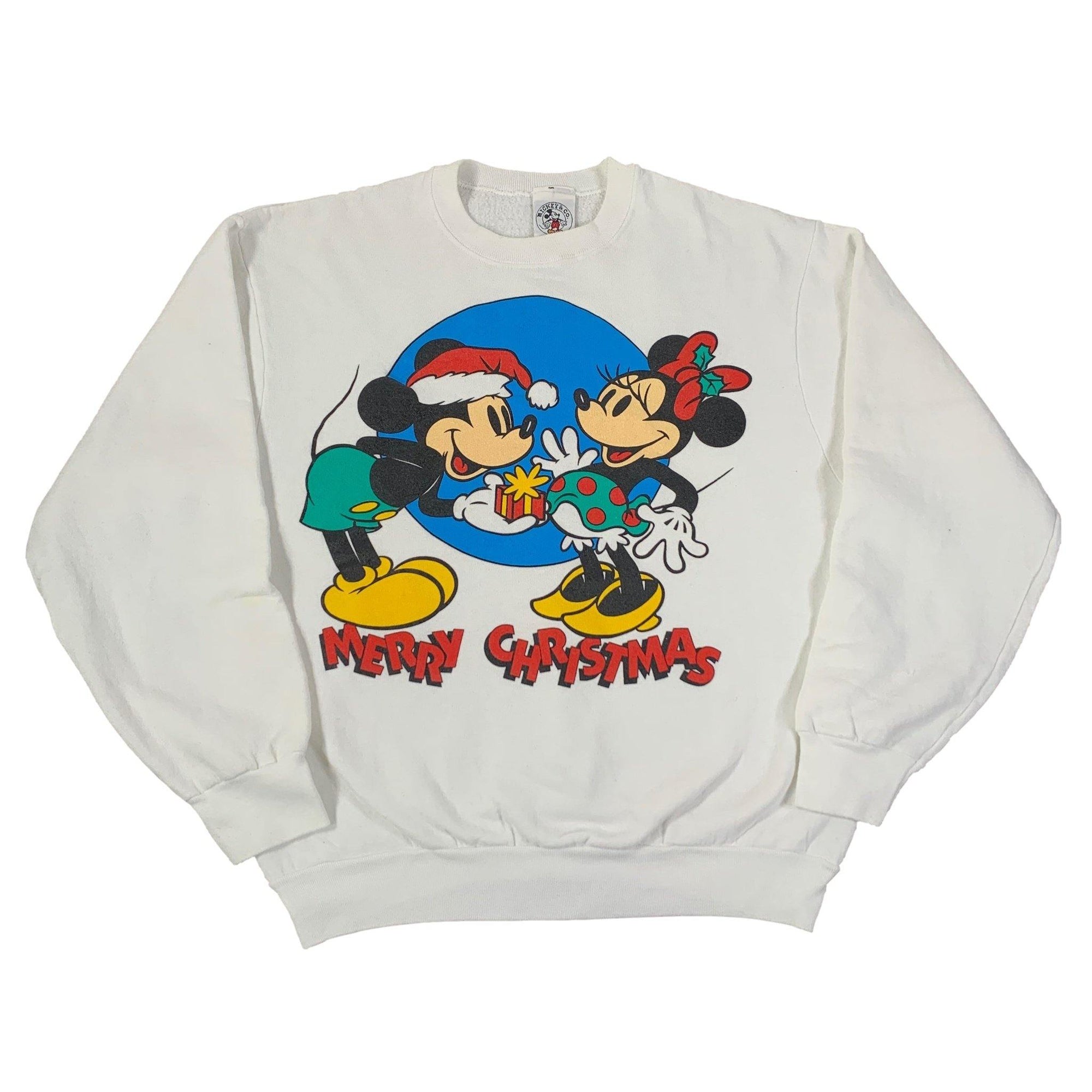 Vintage Mickey Mouse "Merry Christmas" Crewneck Sweatshirt - jointcustodydc