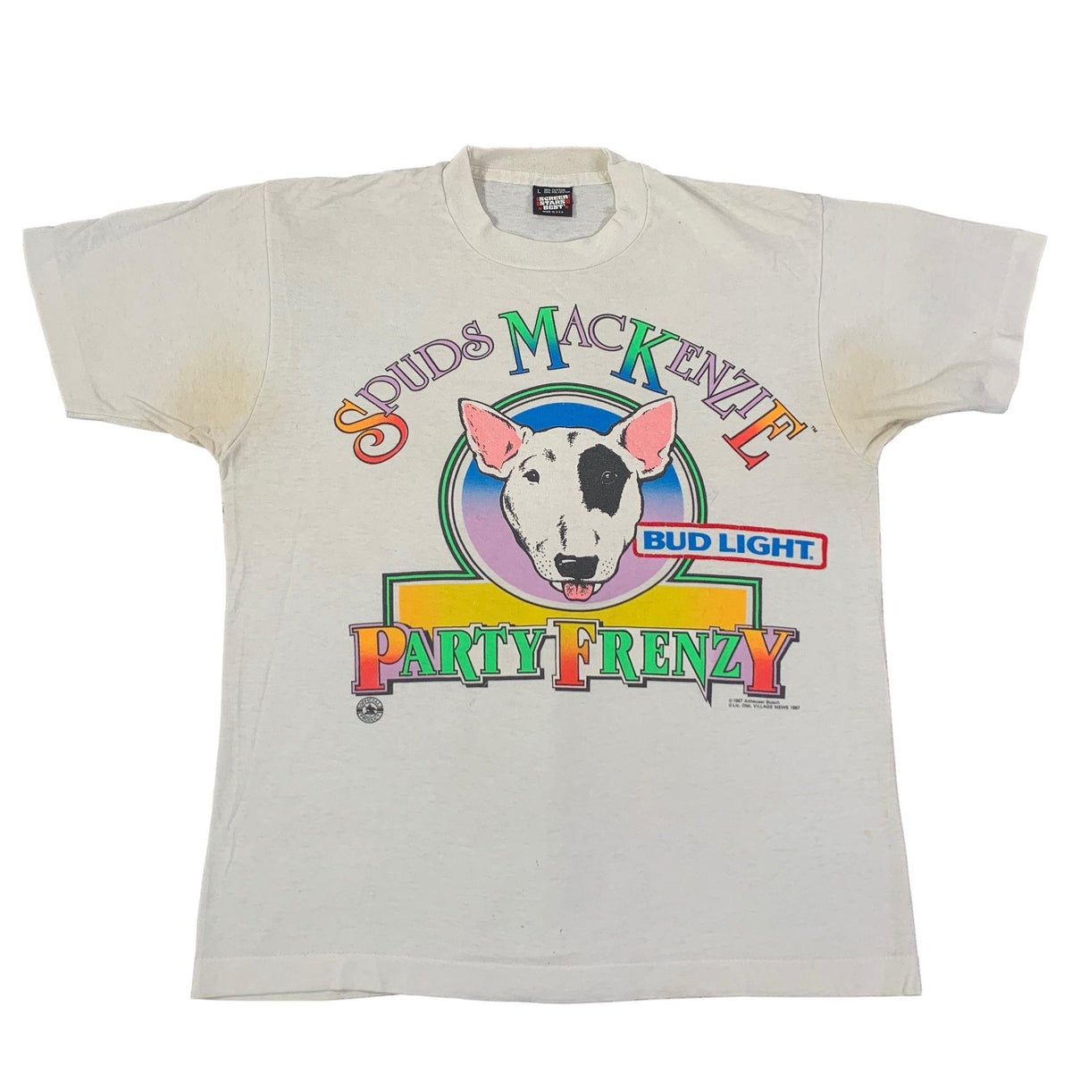 Vintage Spuds Mackenzie &quot;Party Frenzy&quot; T-Shirt - jointcustodydc