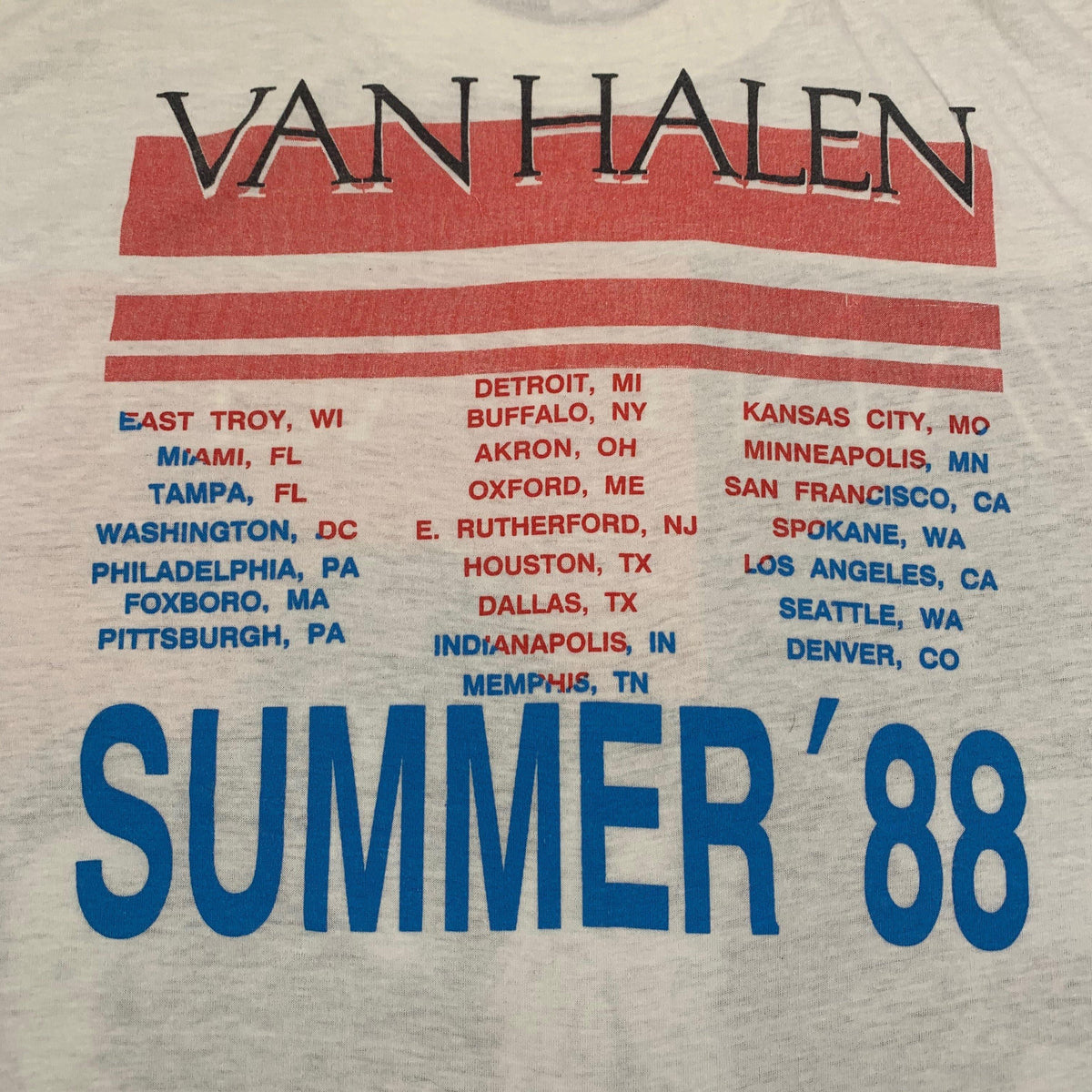 Vintage Van Halen &quot;Summer 88&quot; T-Shirt - jointcustodydc